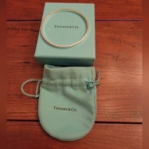 Tiffany & Co. Very RARE I LOVE YOU Notes Sterling Silver Medium Bangle Bracelet
